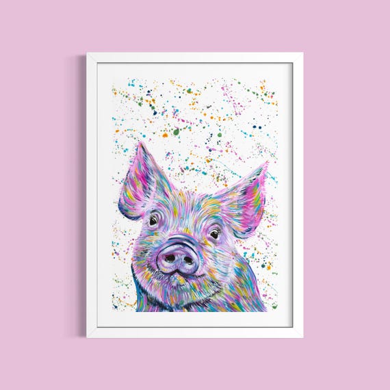 Pig Art Print ‘Sally’