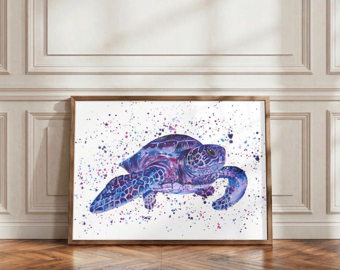 Sea Turtle Art Print ‘Poppy’