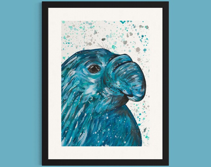 Elephant Seal Art Print ‘Dave’