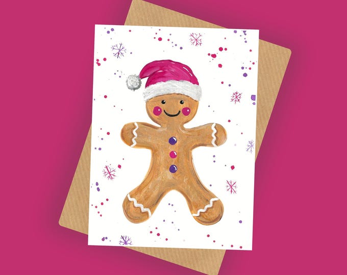 Gingerbread Man Christmas Card