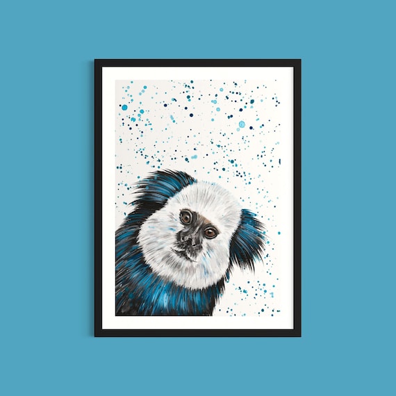 Marmoset Monkey Art Print ‘Dexter’