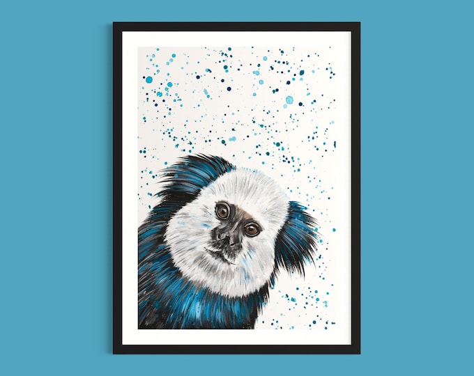 Marmoset Monkey Art Print ‘Dexter’