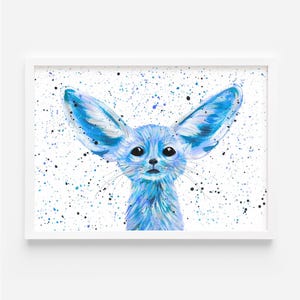 Fennec Fox Art Print: Pink Animal Painting, Nursery Decor image 5
