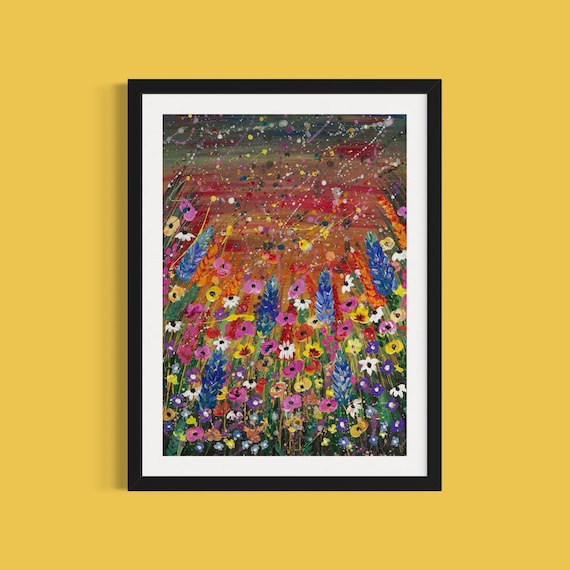 Wildflowers Art Print ‘Sunset Chaos’