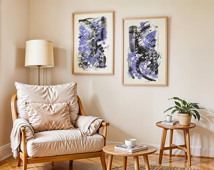 Modern Abstract Art Print Set