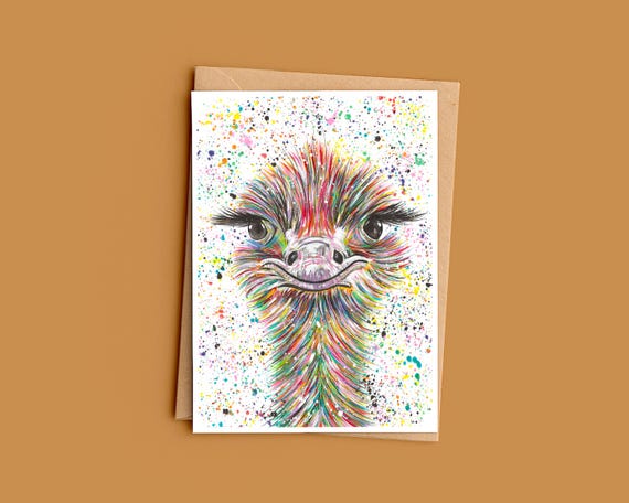 Ostrich Greeting Card
