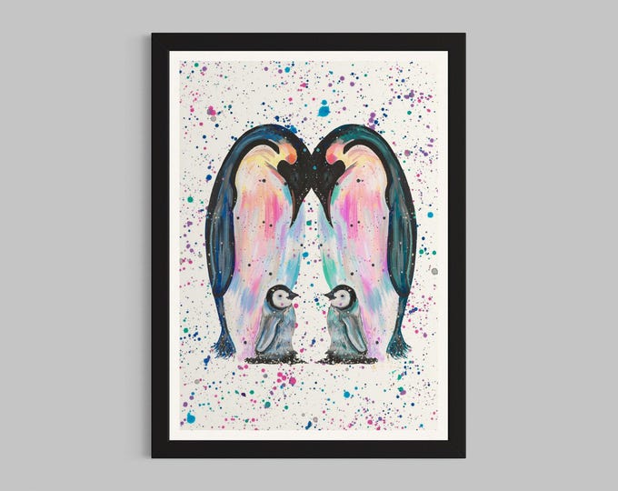 Penguin Family Art Print