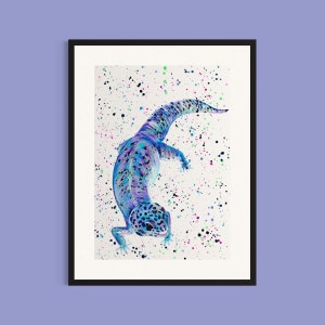 Gecko Art Print ‘Ziggy’, Gecko Picture, Leopard Gecko, Animal Art, Colourful Animal Art, Reptile Artwork, Quirky Animal Art, Gecko Gifts