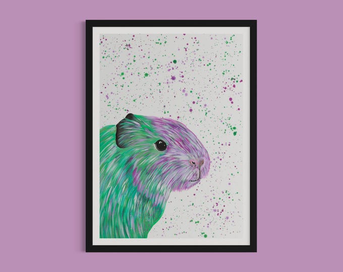 Guinea Pig Art Print ‘Athena’