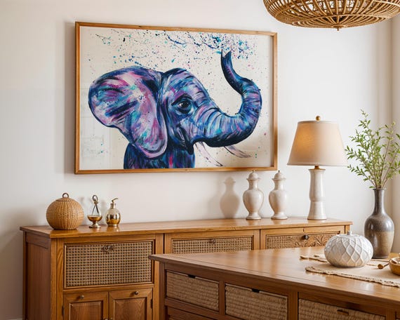Baby Elephant Art Print ‘Emilie’