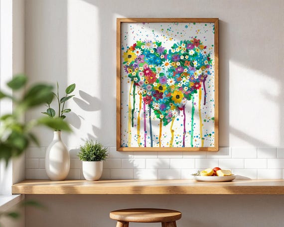 Floral Heart Art Print