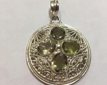 Lemon quartz and Tibetan silver pendant perfect for any occasion and to find yourself