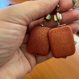 Long lucite and resin earrings suitable for every day