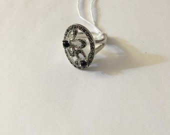 Ring with small hard stones