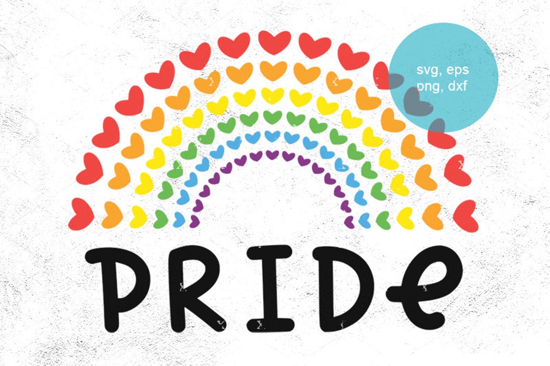 Gay Pride Svg, Lgbt Svg, Pride Svg, Heart Rainbow Svg, Svg Files for ...