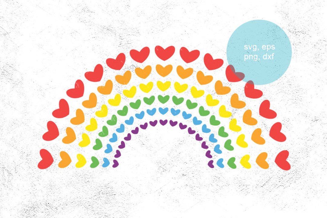 Rainbow Svg, Lgbt Svg, Pride Svg, Heart Rainbow Svg, Svg Files for ...