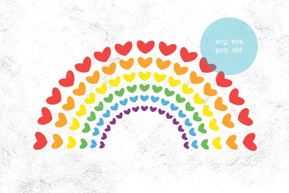 Download Rainbow Svg Lgbt Svg Pride Svg Heart Rainbow Svg Svg Files Etsy