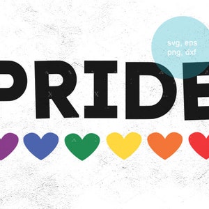 Gay Pride Svg, Lgbt Svg, Pride Svg, Heart Rainbow Svg, Svg Files For Cricut, Silhouette, Eps Dxf Png