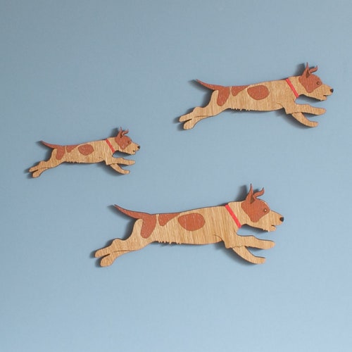 Wooden Jumping Jack Russell Dogs Individual or Set of 3 - Etsy