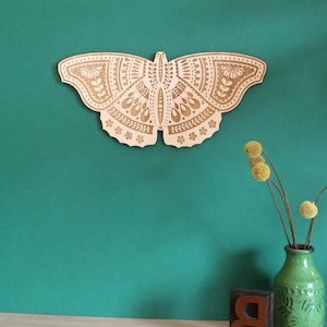 Wooden Folk Art Butterfly Wall Hanging