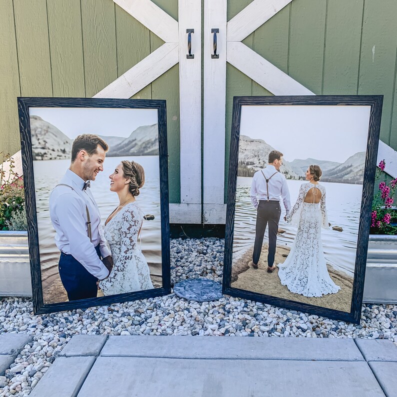 Wood Framed Prints Framed Photo Large Wood Photo Family Etsy