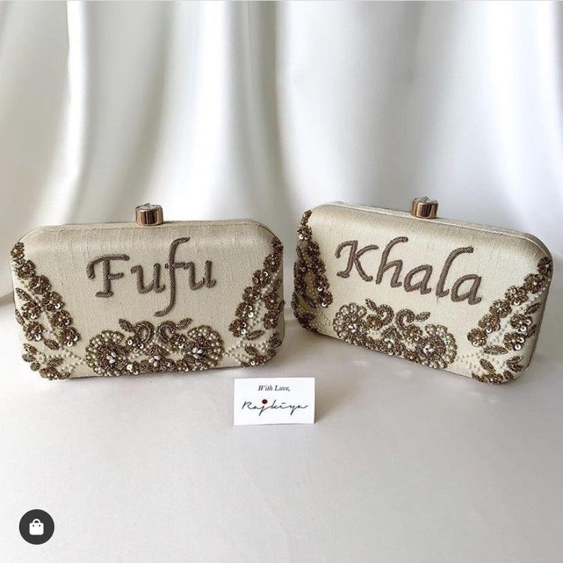 IVA Personalised Name Clutch Wedding Bag Indian Clutch Bag Etsy