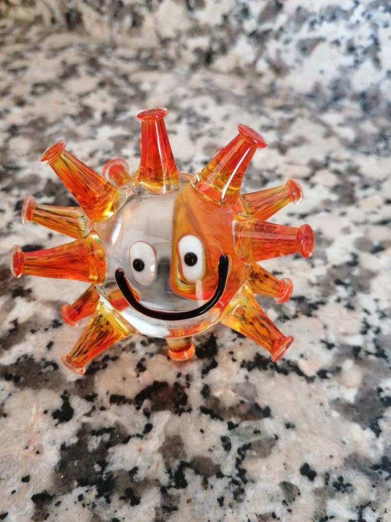 christmas ornaments Glass art glass accent Glass art Glass gift Murano Glass covid 19,Glass collectibles glass Glass home decor