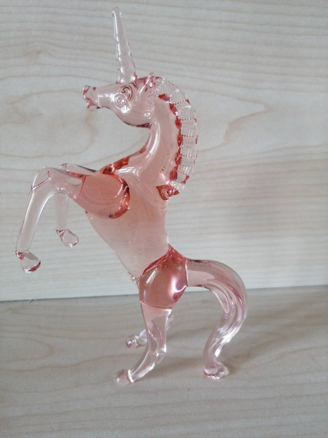 Pink Cute Unicorn Glass Art Glass Gift Glass Home Decor Etsy