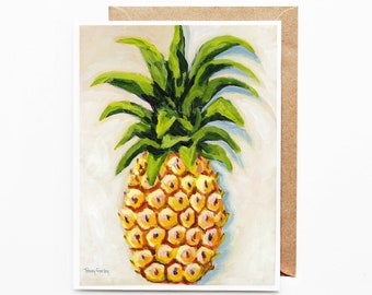 Pineapple note cards, pineapple stationery, note cards set of eight cards and envelopes, thank you notes, greeting card set