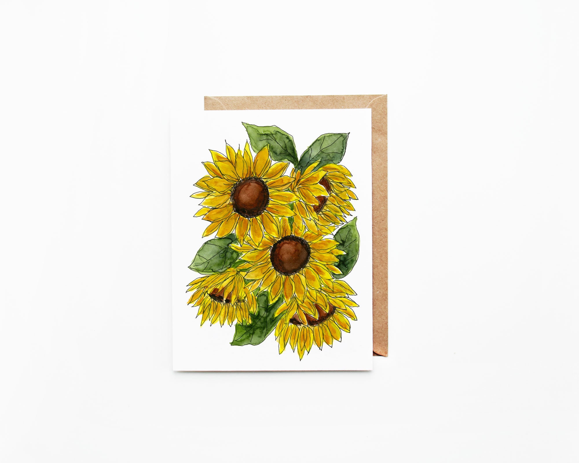 Sunflower Note Cards Sunflower Notecards Note Cards Set Etsy