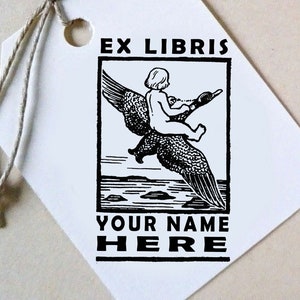 Timbre Ex Libris personnalisé, Plaque de presse d’impression personnalisée, Timbre de bibliothèque personnalisable, Timbre cadeau personnalisé, Bébé sur Dack -1323070320