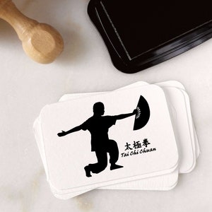 Sello de goma de Tai Chi Chuan, Sello de símbolo chino, Símbolo taoísta, Sellos personalizados de Yin Yang -1109071919-
