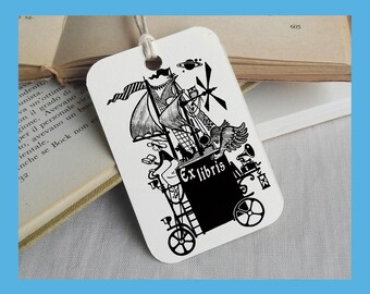 Sello Ex Libris personalizado, placa de libro de imprenta personalizada, sello de biblioteca personalizable, versión femenina THE TIME MACHINE, 190108092020