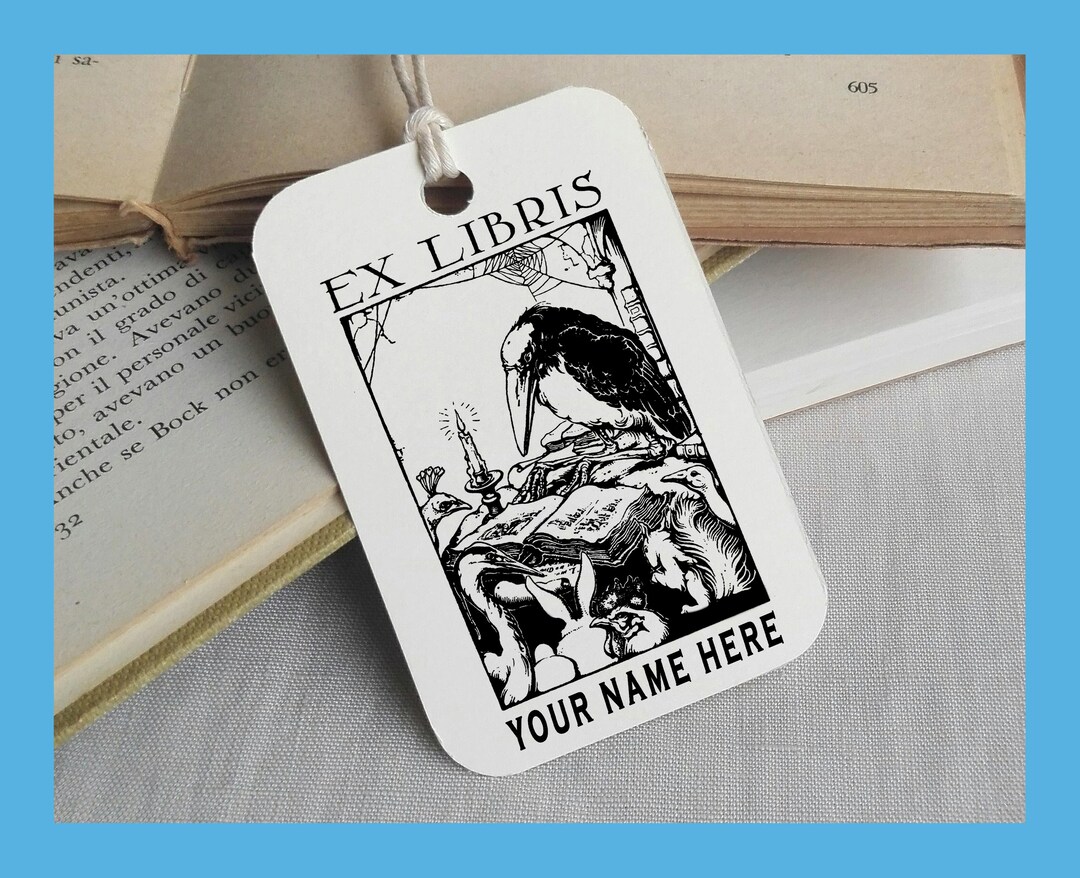 Ex Library Stamp Custom Ex Libris Stamp, Custom Printing Press Bookplate, Personalizable ...