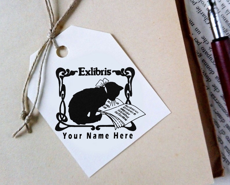 Custom Ex Libris Stamp Custom Printing Press Bookplate Etsy