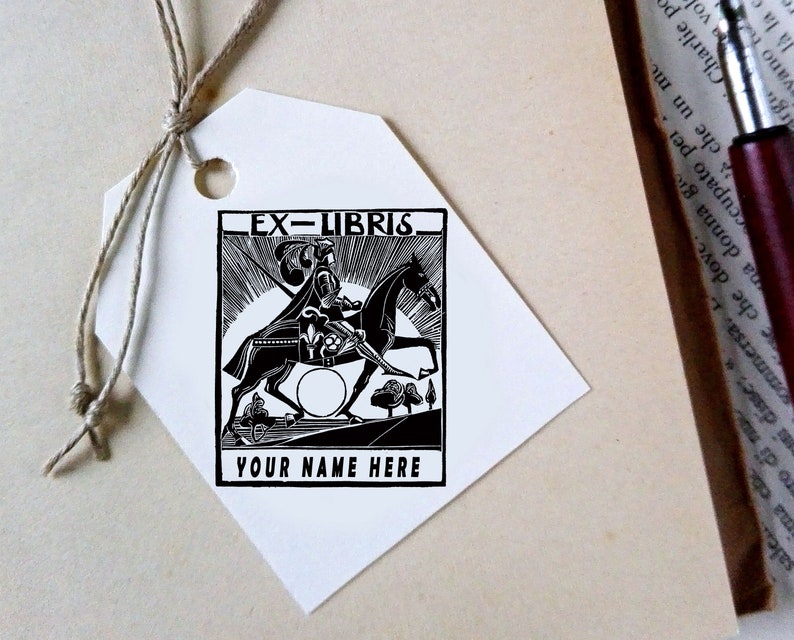 Custom Ex Libris Stamp Custom Printing Press Bookplate Etsy