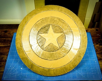 Captain America shield out of cardboard TEMPLATES