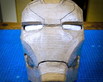 Iron Man helmet out of cardboard TEMPLATES