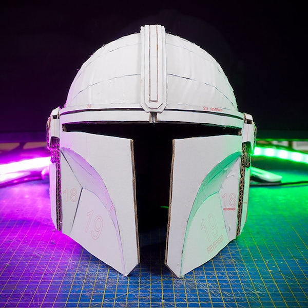 Mandalorian Helmet TEMPLATES for cardboard DIY