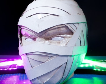 Moon Knight mask out of cardboard TEMPLATES