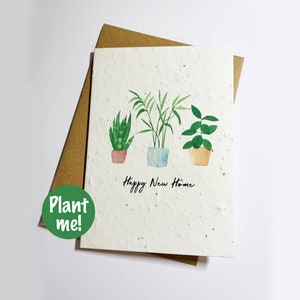 Plantable New Home Card, Happy New Home, New Home Card, Seed Paper, Plantable Card, Plantable Seed Paper Card, New Home Gift, Garden Lover