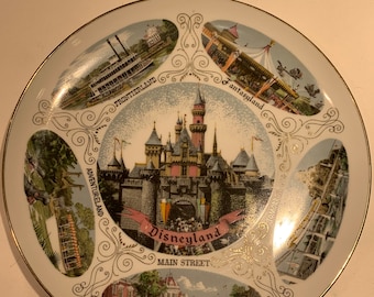 Vintage Disneyland Souvenir Hanging Plate.