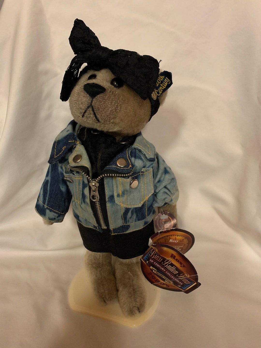 1980s Roxy Brass Button Bear Etsy