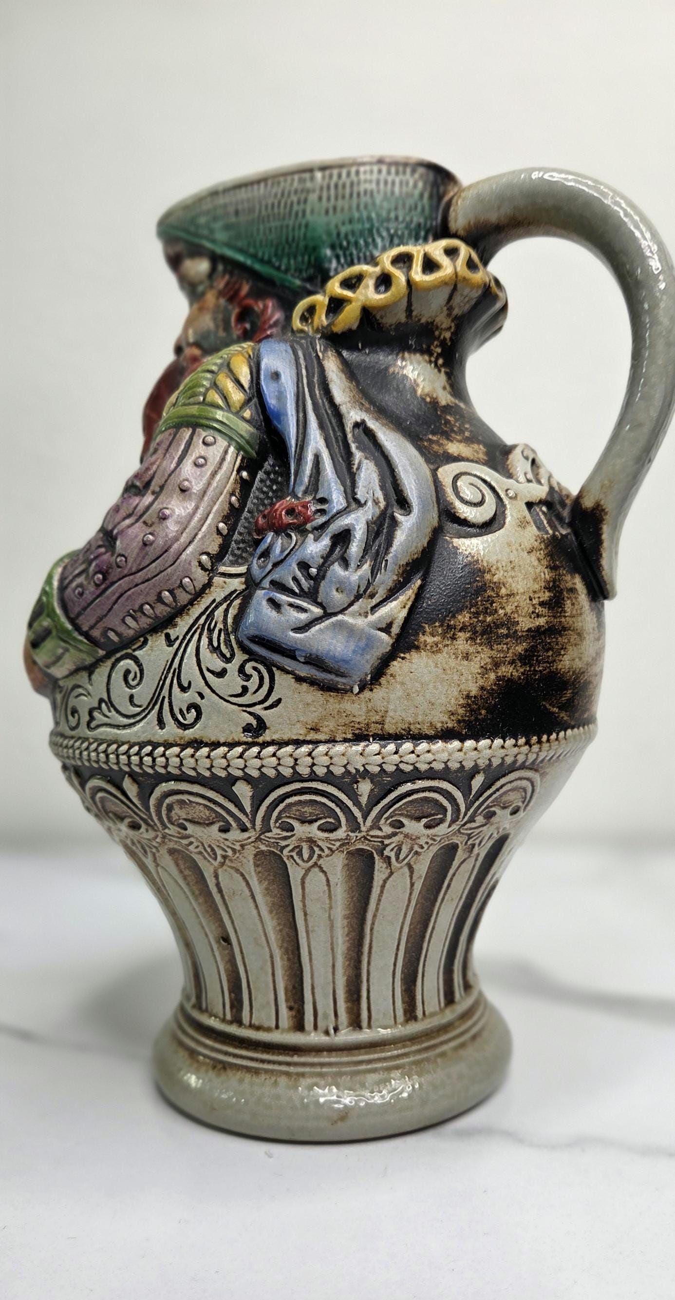 Vintage Gerz Figural Beer Pitcher - Reiner Wein Und Gutes Bier