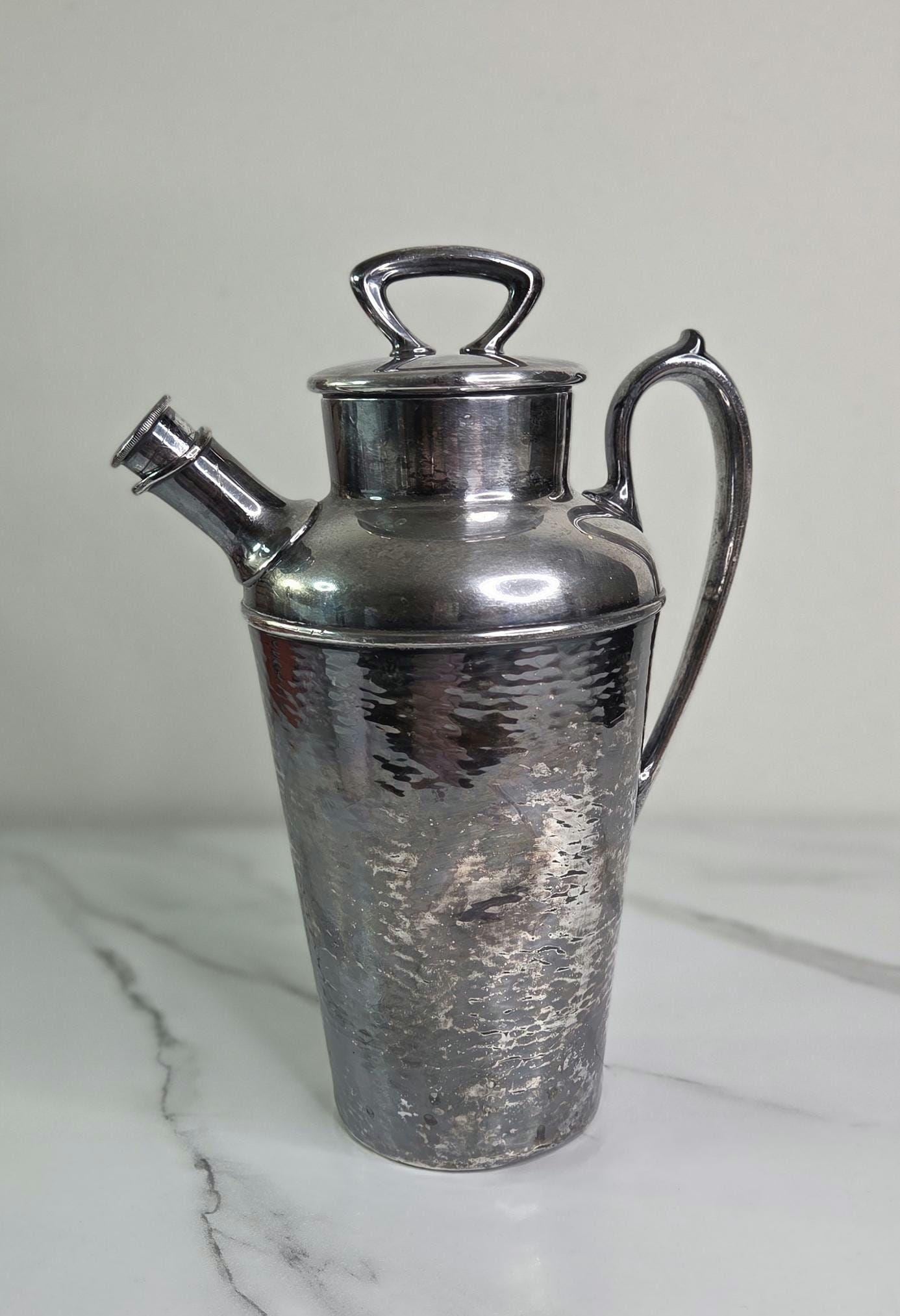 60s デッドストック ビンテージ pool's ワークチノ W34 USA製 Antique Art Deco Wallace Silverplate EPWM Cocktail Shaker/pitcher