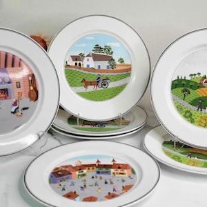 Vintage Villeroy and Boch &quot;Design Naif&quot; Dinner Plate - 4 Designs Available - 10.5&quot;