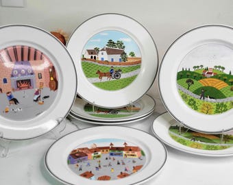 Villeroy & Boch Four Seasons Wall Plates: Naïf Art by Gerard
