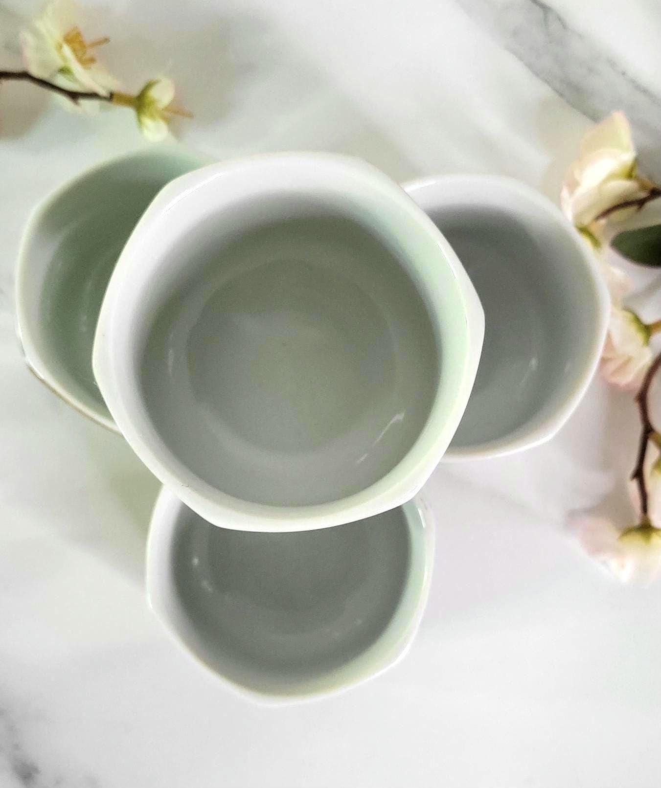 Vintage Toyo Japan Hexagonal Teacups - 
