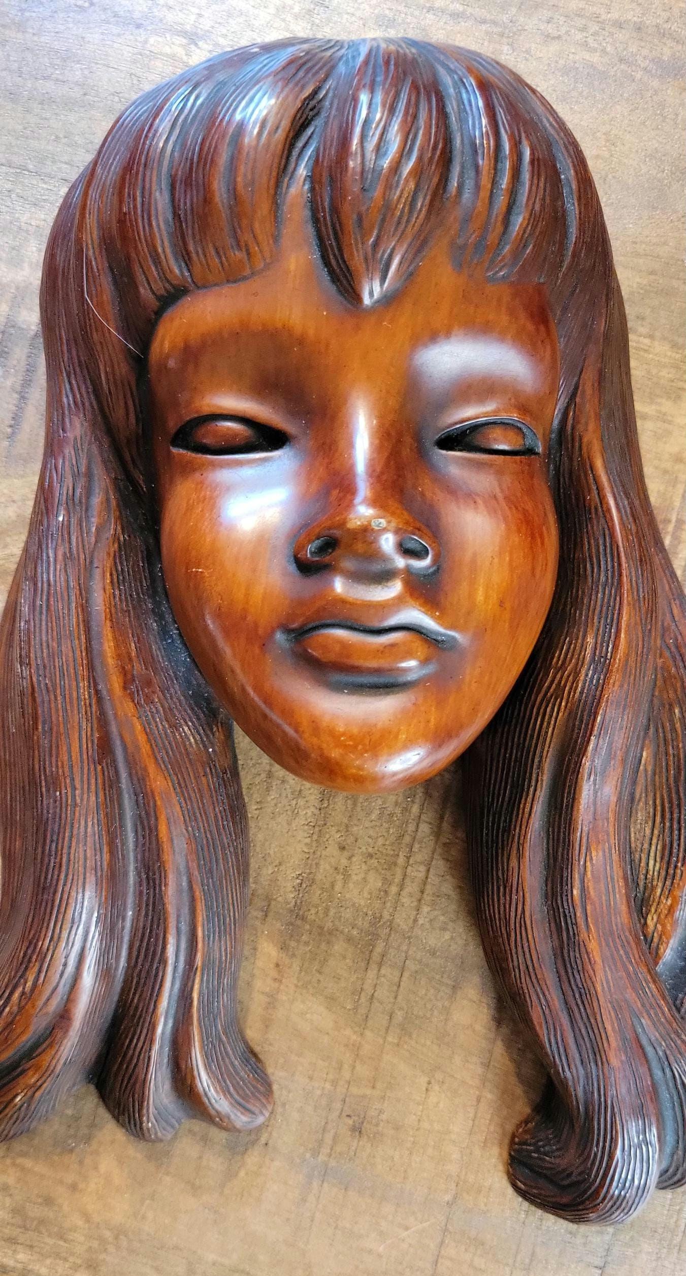 Vintage Wall Mask 1960s - by Achatit - Werkstätten, Germany - 10