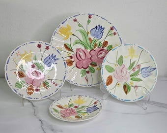 Vintage Blue Ridge Pottery "Waltz Time" Plates - Dinner, Dessert, and Saucer - Made in USA - Sold Individually